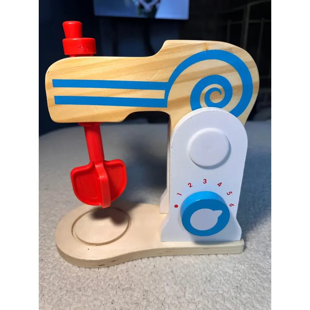 Melissa & Doug Wooden Stand Mixer Toy Kids Pretend Play Kitchen